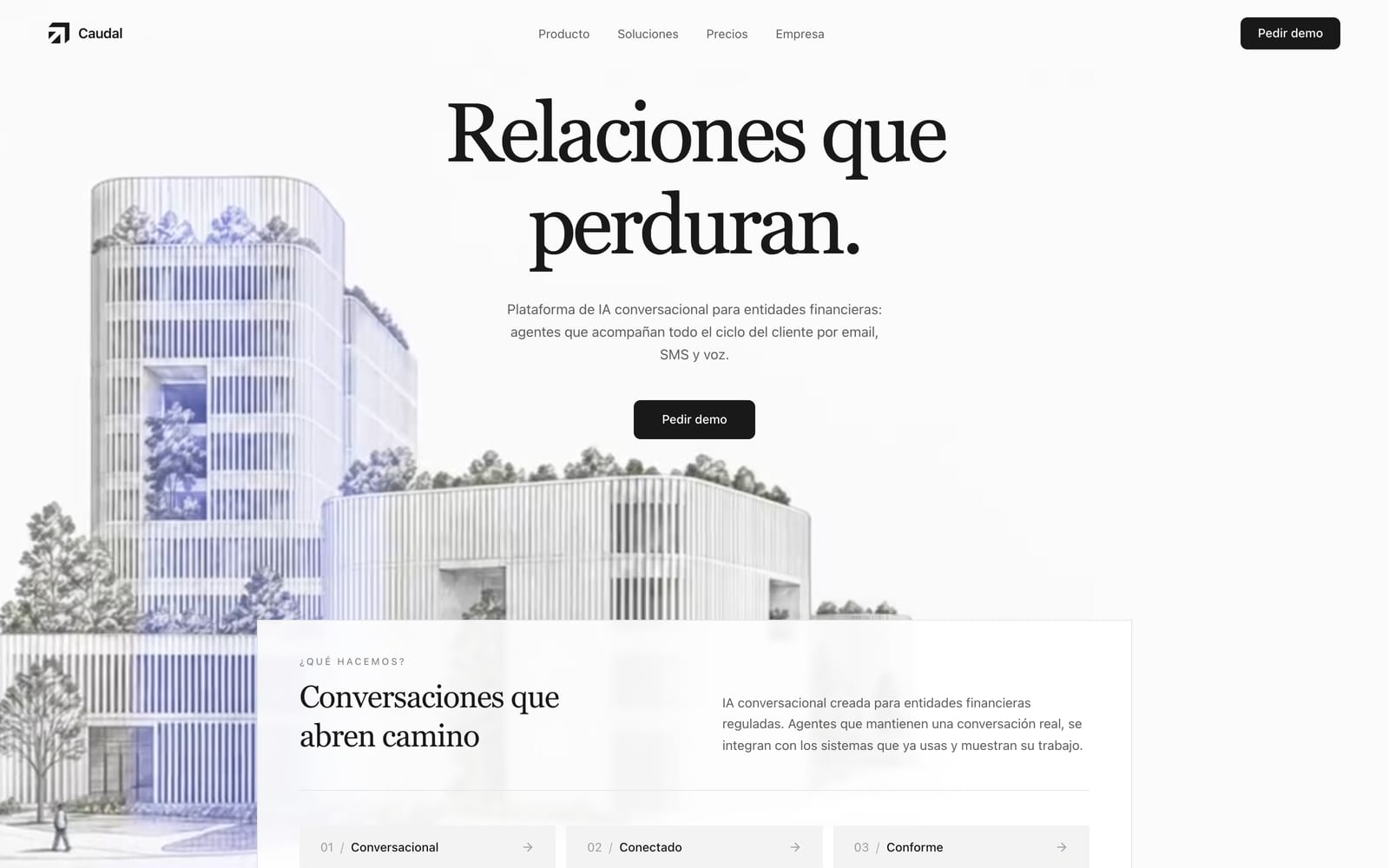 Tema Caudal de Logic2B para banca y servicios financieros